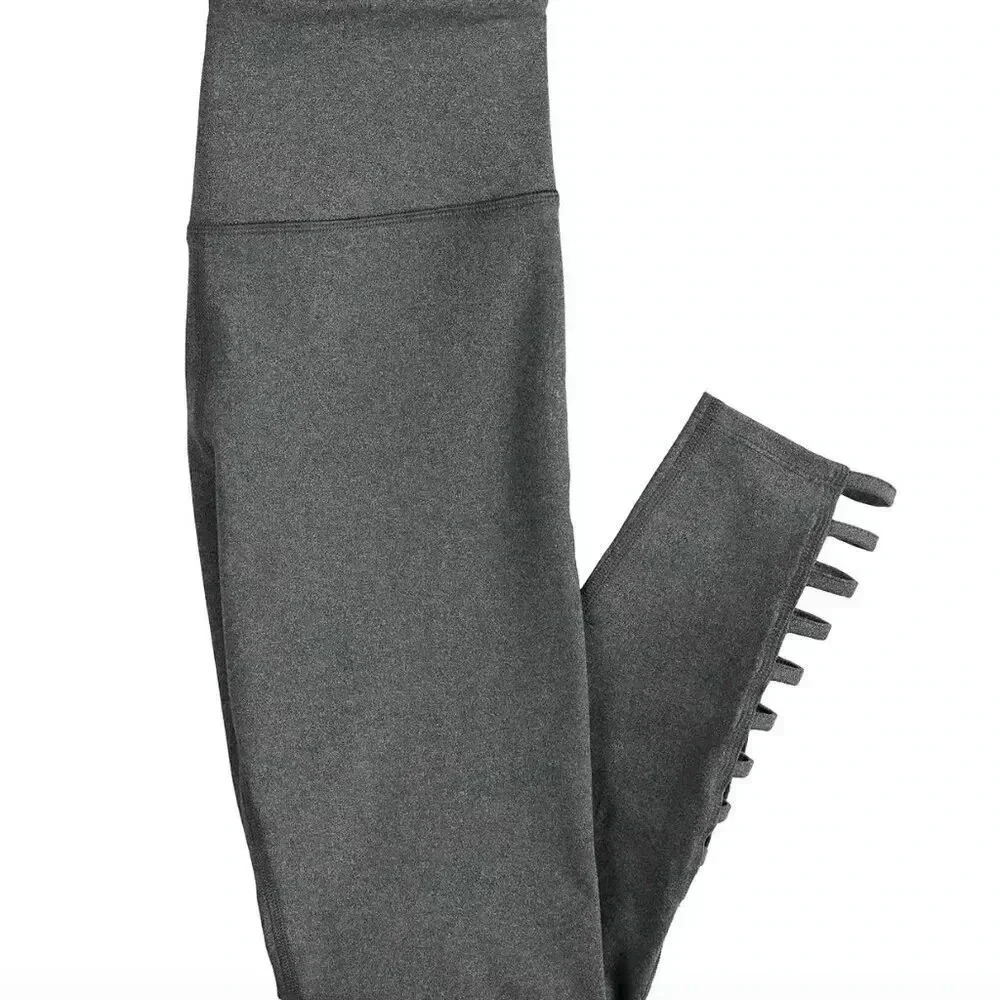 So Sporting 7/8 Strappy Legging Gray Size L